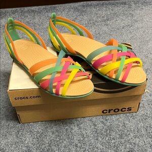 CROCS Women's Huarache Flat Sandals